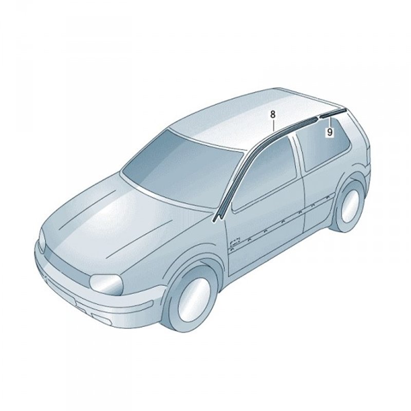 Moulure de toit de berline VW Golf 4, joint d'étanchéité en caoutchouc pour  porte, bande