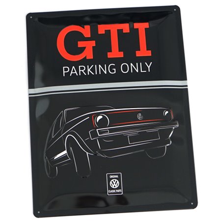 Original VW GTI Blechschild Parking Only Accessoires Lifestyle