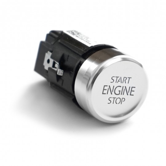 Bouton Poussoir De Démarrage Pour Tracteur Ou Voiture - Argent, 60mm, Momentané - Neuf