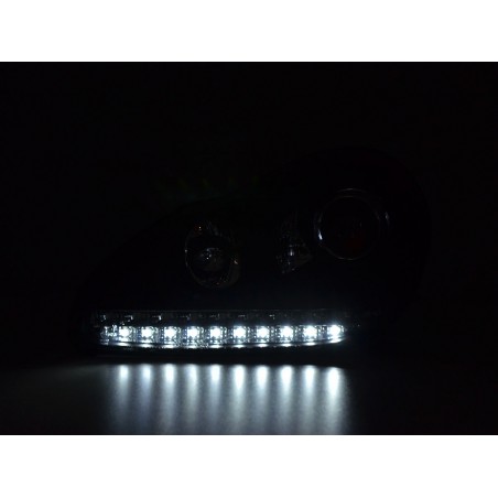 Phare Daylight LED DRL look Porsche Cayenne 03-07 noir