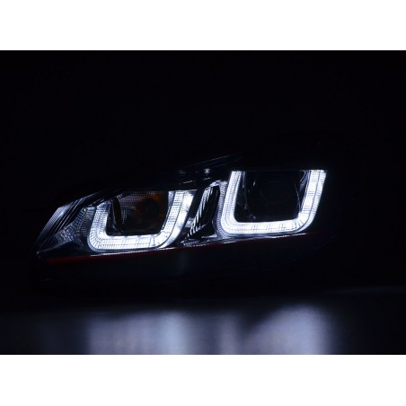 Phare Daylight LED feux de jour VW Golf 6 08-12 noir look GTI
