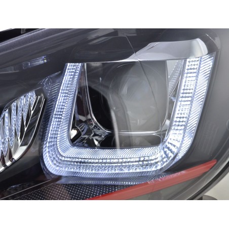Phare Daylight LED feux de jour VW Golf 6 08-12 noir look GTI
