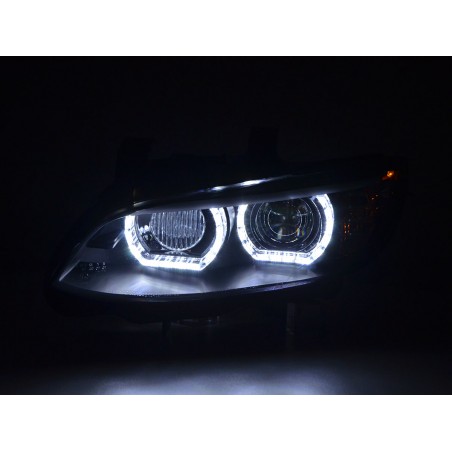 Phares Xenon Daylight LED feux de jour BMW Série 3 E92 / E93 06-10 noir