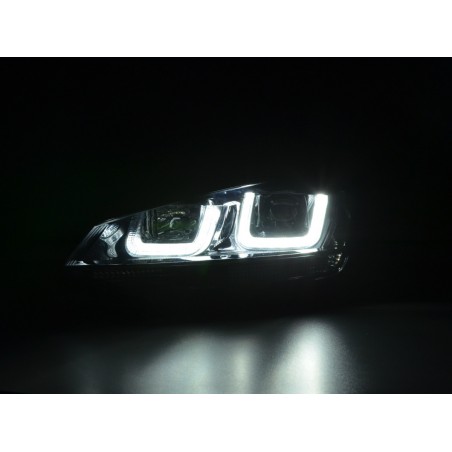 Phare Daylight LED feux de jour VW Golf 7 à partir de 2012 noir / chrome