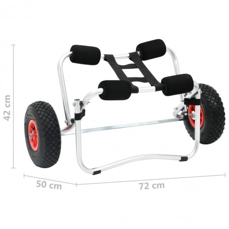 vidaXL Chariot pour kayak Aluminium