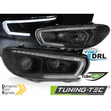Phares TUBE LED Séquentiel Dynamique BLACK Pour VW SCIROCCO 08-04.14