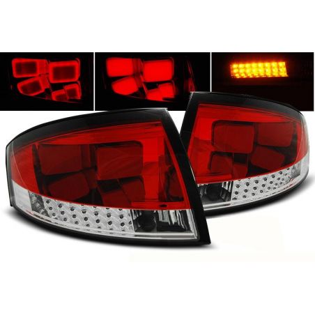 Feux LED Audi TT (8N3/8N9) 98-05 rouge / cristal