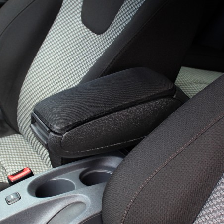 HTD074 Centre Armrest Ford Ka Plus with Storage Compartment Synthetic Leather Black [pro.tec]