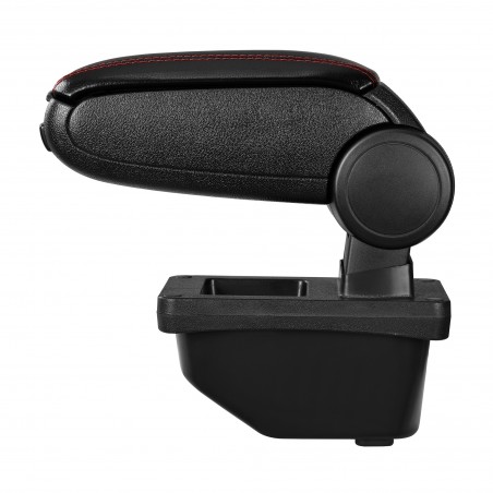 HTD060 + LC502 Centre Armrest Peugeot 308 I with Storage Compartment Imitation leather Black with red Stitching [pro.tec]