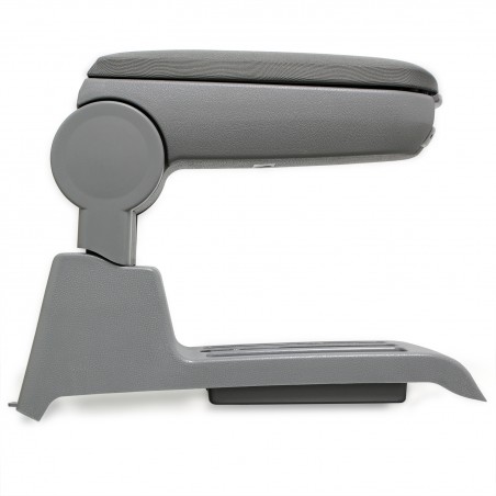 1136-grey Centre Armrest VW Polo 9N 9N2 9N3 with Storage Compartment Textile Grey [pro.tec]