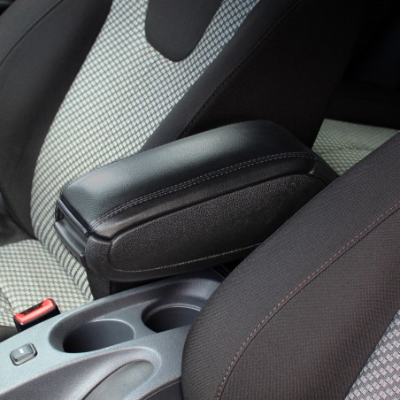 HTD008 + LC501 Centre Armrest VW Polo V 6R from 2009 with Storage compartment Imitation Leather Black [pro.tec]