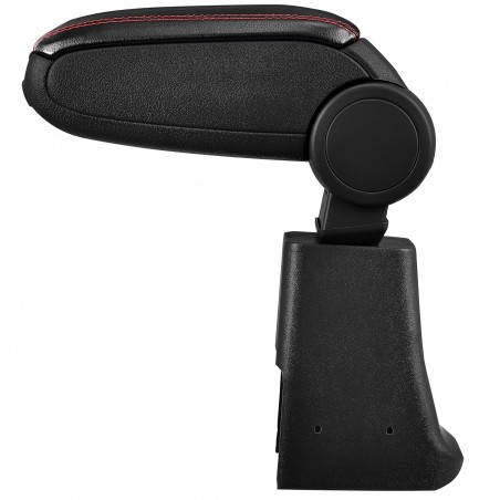 HTD010 + LC502 Centre Armrest VW Golf 3 Vento with Storage compartment Imitation leather Black with Red Stitching [pro.tec]