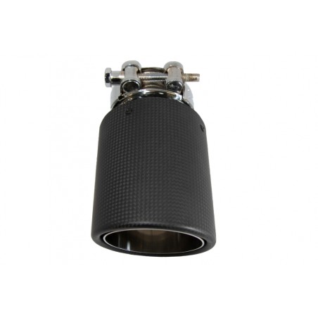 Universal Exhaust Muffler Tip Carbon Fiber Matte Finish Inlet 6.8cm / 2.67inch
