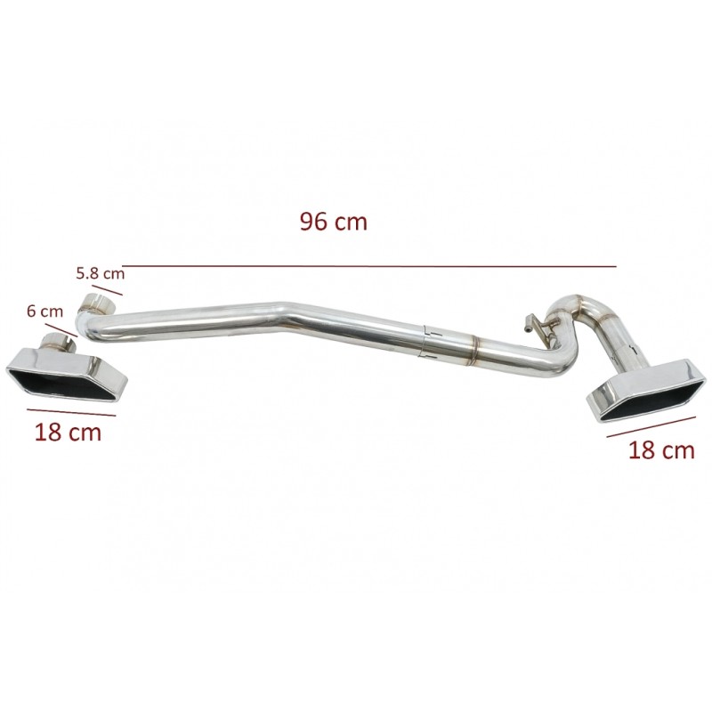 Exhaust System suitable for BMW 5 Series F10 (20112017) with Square