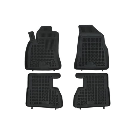 Floor mat black suitable for FIAT Doblo II 2009- OPEL Combo C 2011- 5, 7 seater version