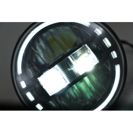 7 Inch CREE LED Headlights Angel Eye Halo DRL suitable for Jeep Wrangler JK TJ LJ JL Land Rover Defender Mercedes W463