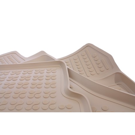 Floor Mat Beige Rubber suitable for MERCEDES A Classe W176 (2012-2018) GLA X156 (2013-)