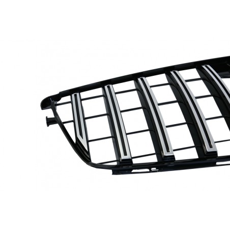 Front Grille suitable for Mercedes C-Class W204 S204 Limousine Station Wagon (2007-2014) GT-R Panamericana Design Chrom