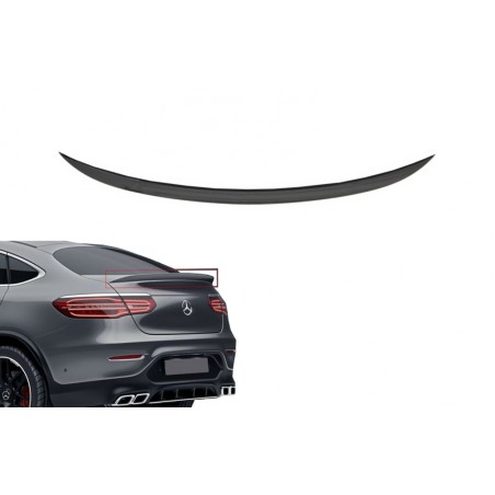 Trunk Boot Spoiler suitable for Mercedes GLC Coupe C253 (2015-Up) Piano Black