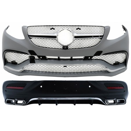 Body Kit suitable for Mercedes GLE Coupe C292 Sport Line (2015-2019) with Chrome Muffler Tips