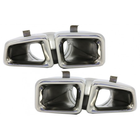 Exhaust Muffler Tips suitable for Mercedes M-Class W166 (2012-2015) CLS-Class W218 Facellift CLS63 Chrome Edition