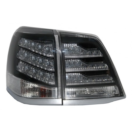 Taillights LED suitable for Toyota Land Cruiser FJ200 J200 (2008-2011) Black and White