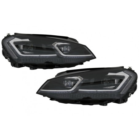 RHD LED Headlights suitable for VW Golf 7 VII (2012-2017) Facelift G7.5 R Line Look Sequential Dynamic Turning Lights