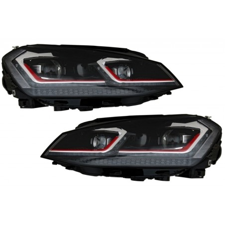 RHD LED Headlights suitable for VW Golf 7 VII (2012-2017) Facelift G7.5 GTI Look Sequential Dynamic Turning Lights