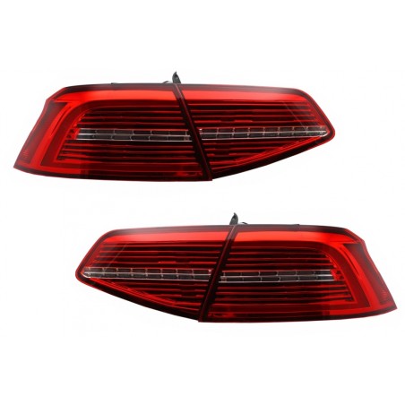LED Taillights suitable for VW Passat B8 3G (2015-2019) Limousine Matrix R line with Sequential Dynamic Turning Lights