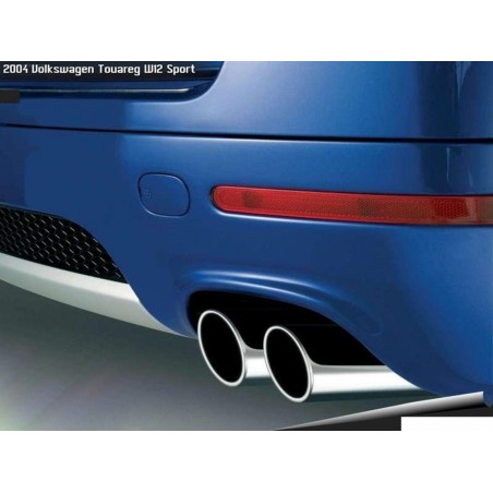Dual Muffler Exhaust Stainless Steel Tailpipes  suitable for VW Touareg (2002-2010) W12 Design