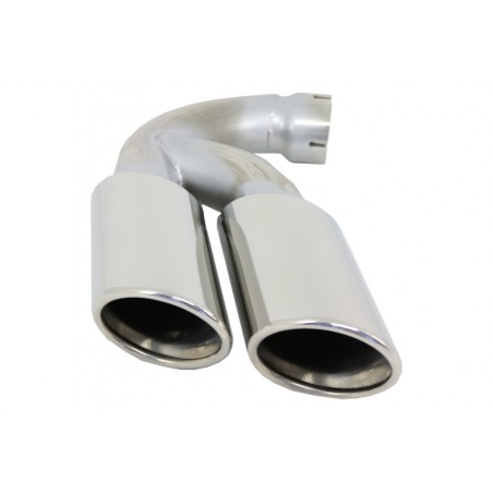 Dual Muffler Tips Exhaust Stainless Steel Tailpipes  suitable for VW Touareg 7P 7L (2002-2018) W12 Design