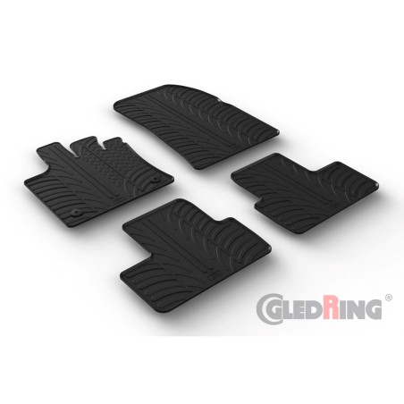 Tapis De Voiture Conducteur Sur Mesure Pour Renault Captur 2013-2019 - Drapeau Français, Velours Antidérapant