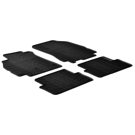 Set tapis de caoutchouc sur mesure pour Renault Megane III Grandtour 2008-2015 (T profil 4-pièces + clips de montage)