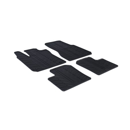 Set tapis de caoutchouc sur mesure pour Renault Twingo III 2014- excl. E-Tech (T profil 4-pièces + clips de montage)
