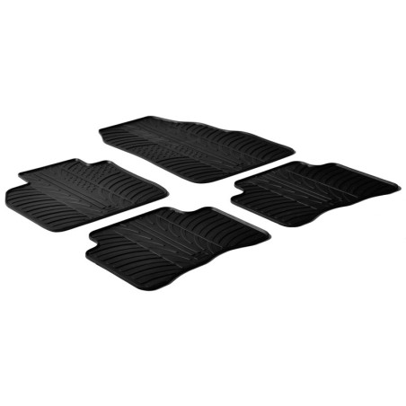 Set tapis de caoutchouc sur mesure pour Volkswagen Golf Sportsvan 2014- (T profil 4-pièces + clips de montage)