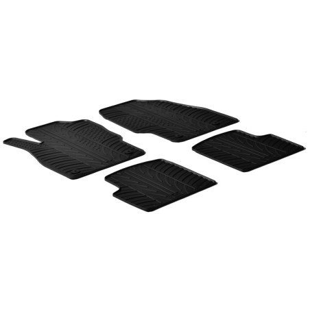 Set tapis de caoutchouc sur mesure pour Opel Corsa D 2006-2014 (T profil 4-pièces + clips de montage)