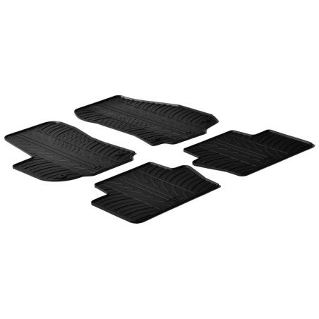 Set tapis de caoutchouc sur mesure pour Opel Zafira B 2005-2011 (T profil 4-pièces + clips de montage)