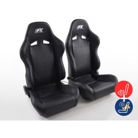Sièges sport FK Sièges auto demi-coque Set Comfort avec siège chauffant + fonction massage
