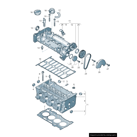 Valve Cover Gasket - Original parts VW/Audi 04E103483H