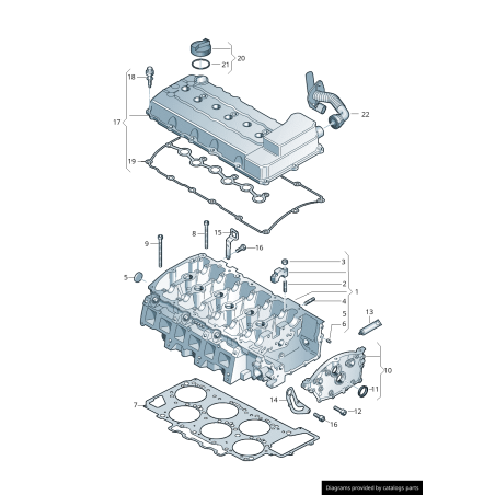 Tuyau de ventilation PCV - Pièces d'origine VW/Audi 03H103202D