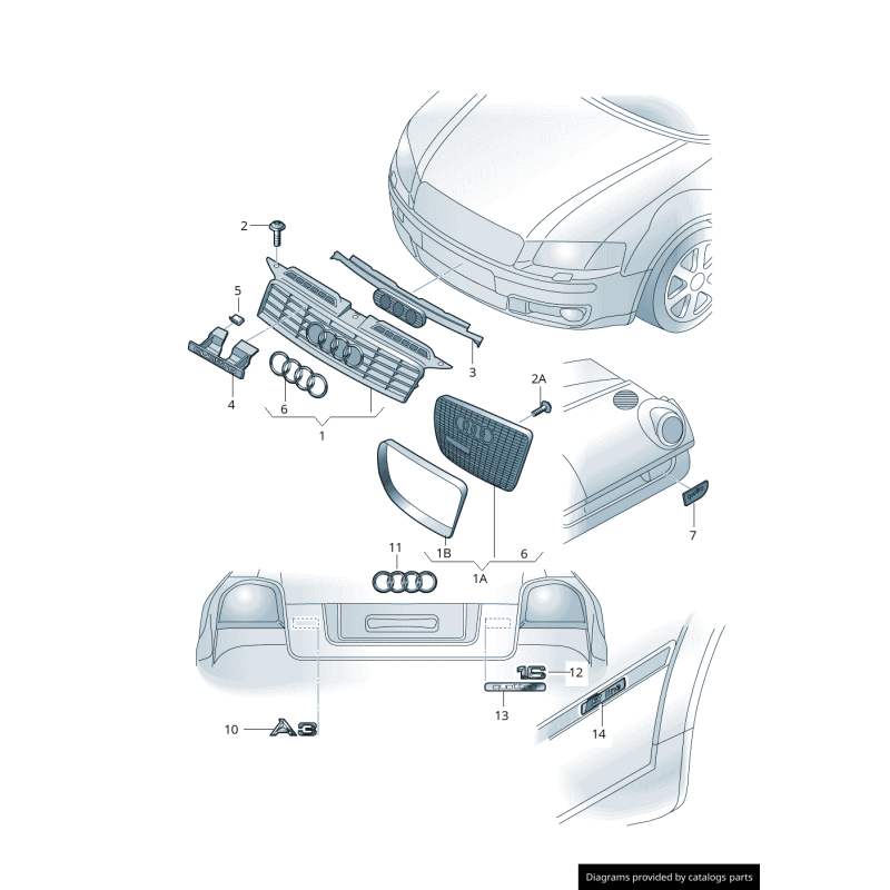 Equipement, accessoires et pièces détachées pour Audi A3