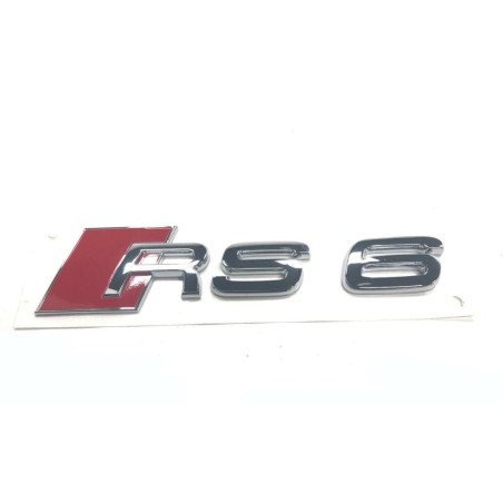 Emblème de coffre arrière RS6 en chrome - Pièces d'origine Audi 4B08537402ZZ