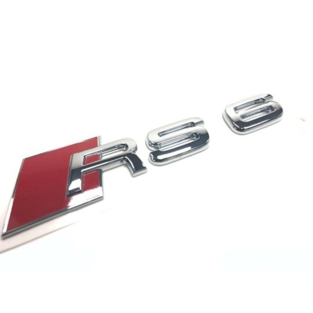 Emblème de coffre arrière RS6 en chrome - Pièces d'origine Audi 4B08537402ZZ
