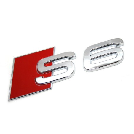 Emblème de badge de coffre arrière Chrome S6 - Pièces d'origine Audi 4B08537352ZZ