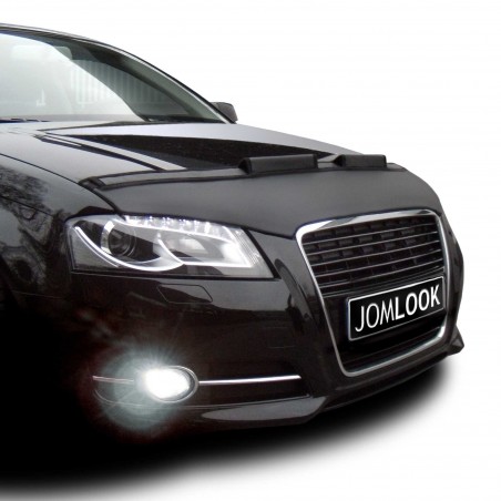 Bra de capot pour Audi A3 8P (03-05), simili cuir, noir Bra de capot pour Audi A3 8P (03-05), simili cuir, noir