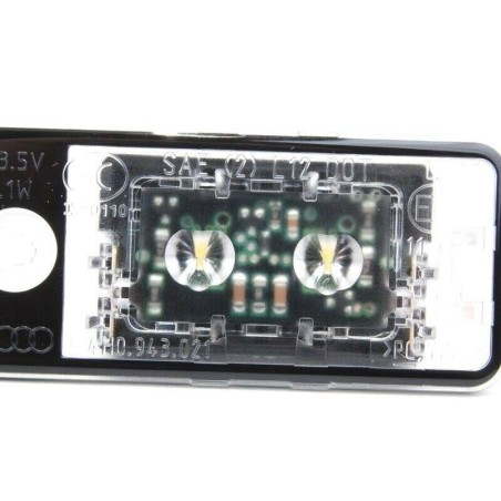 Assemblage de lumière de plaque d'immatriculation à LED côté gauche - Pièces d'origine Audi 4H0943021