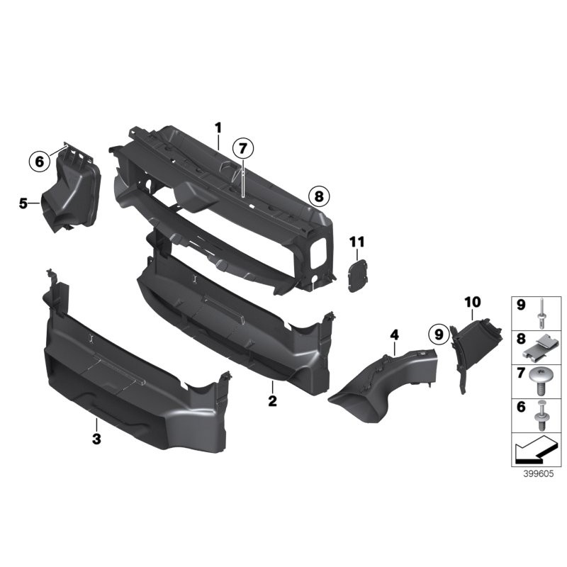 Conduit D'Air Inférieur Avant BMW 2 M Coupé F22 220i – 51748058911 – Neuf – Allemagne