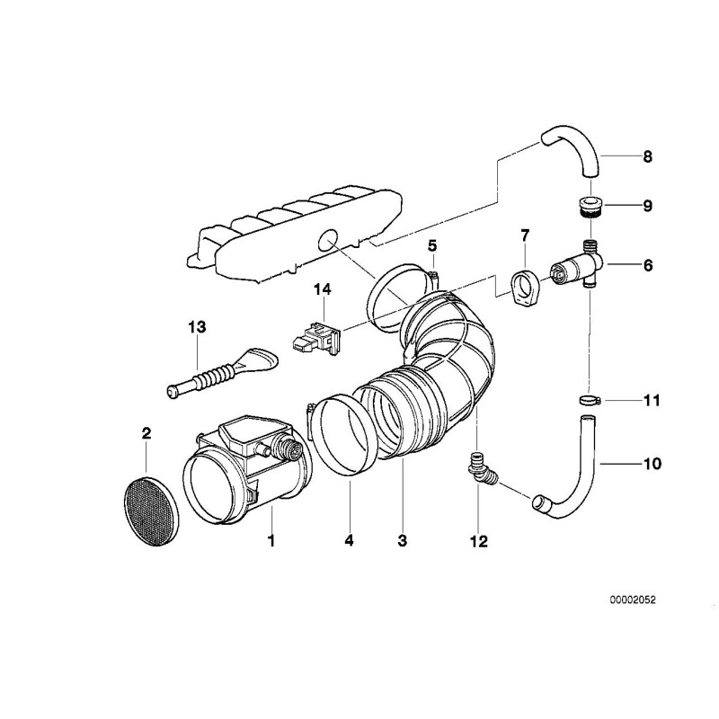 Tuyau d'admission d'air de moteur de voiture automatique, tuyau d