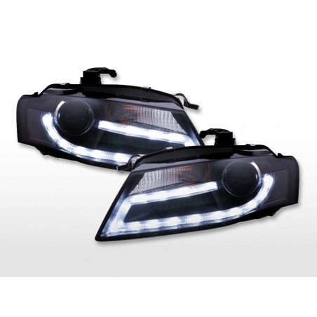 Phares Xenon Daylight LED feux de jour Audi A4 B8 8K 07-11 noir